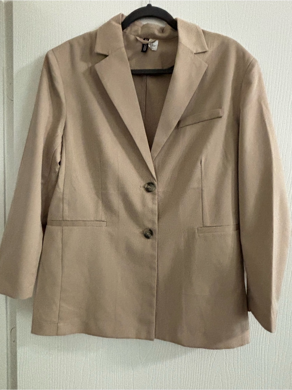 H&M Taupe Women's Tailored Blazer - Single-Breasted Jacket Size Small